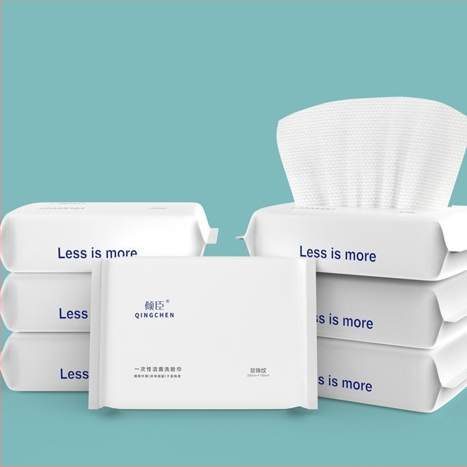 Egyszer használatos arcmosó törölköző 100% pamut, Plain weave, testreszabható feldolgozás