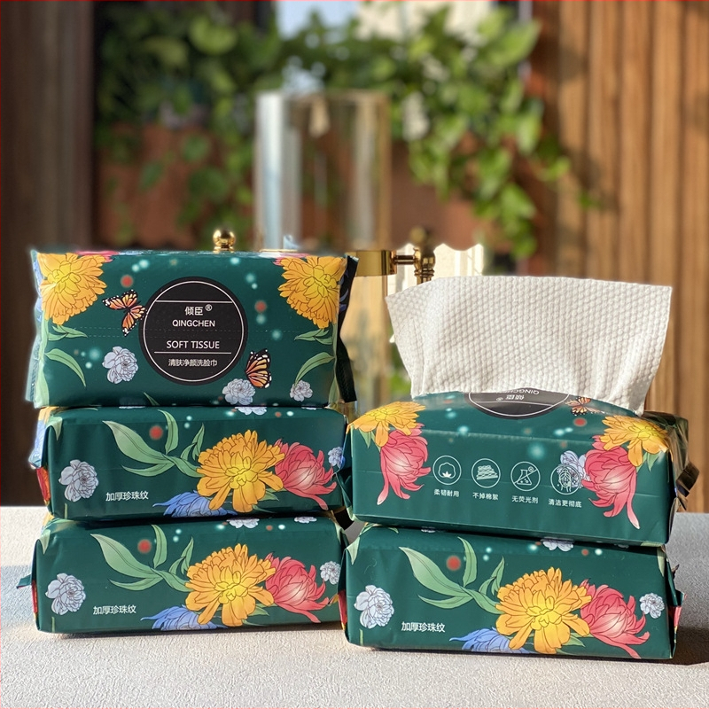 Egyszer használatos arcmosó törölköző 100% pamut, Plain weave, testreszabható feldolgozás