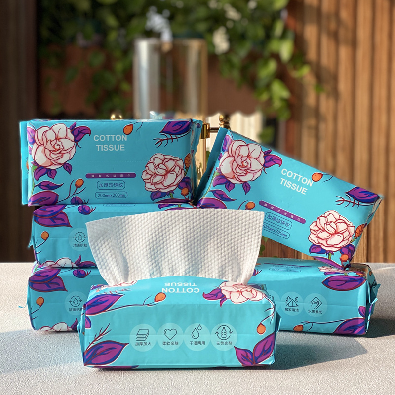 Egyszer használatos arcmosó törölköző 100% pamut, Plain weave, testreszabható feldolgozás