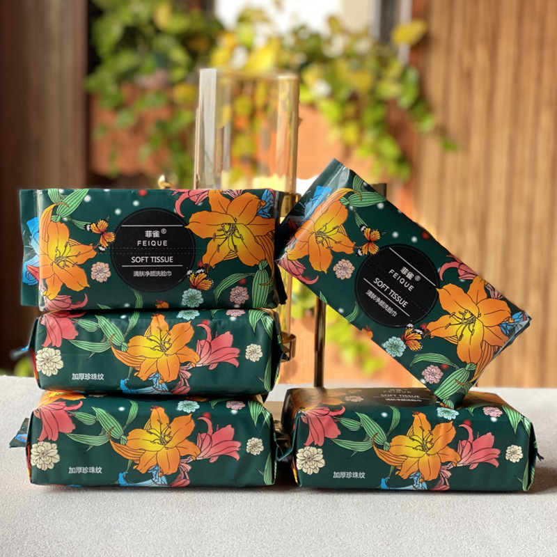 Egyszer használatos arcmosó törölköző 100% pamut, Plain weave, testreszabható feldolgozás