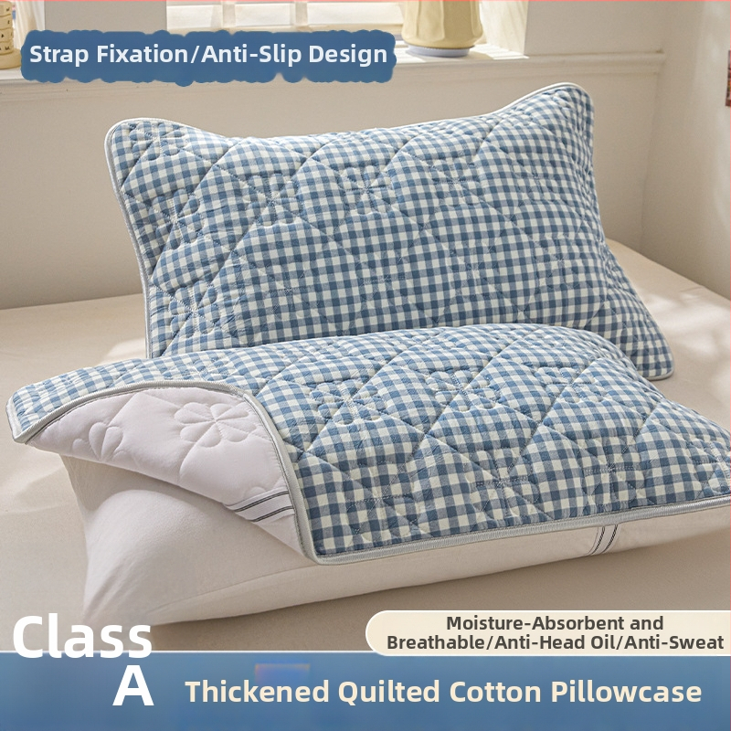 Dvojica bavlnených prošívaných obliečok na vankúš, hrubšie, protišmykové