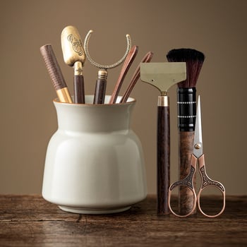 Kuue džentelmeni tee seremonia komplekt — keraamika, uus hiina stiil