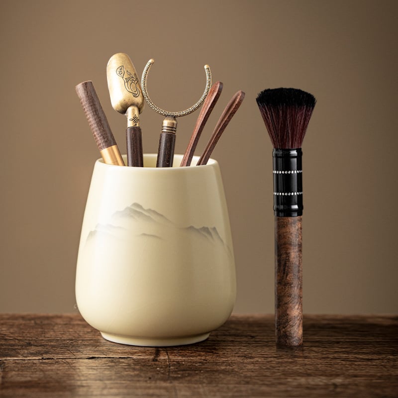 Kuue džentelmeni tee seremonia komplekt — keraamika, uus hiina stiil