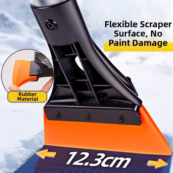 Automobilio sniego šluota su sniego šepetėliu ir stiklo atitirpinimo skraptuku, medžiaga Oxford, prekinis ženklas Fengxia, prekės kodas Zhks–rjxc–hf