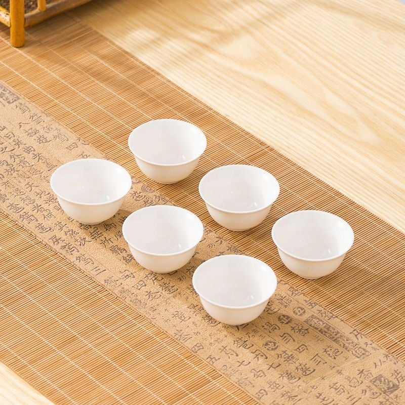 Σετ Gongfu τσαγιού από πορσελάνη-νεφρίτης – Chaoshan στιλ, πλήρες με τσαγιέρα, μπολ με καπάκι και φλιτζάνια, χωρίς δίσκο, φινίρισμα Lopo γλασούρας