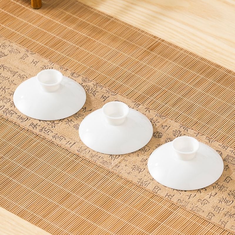 Σετ Gongfu τσαγιού από πορσελάνη-νεφρίτης – Chaoshan στιλ, πλήρες με τσαγιέρα, μπολ με καπάκι και φλιτζάνια, χωρίς δίσκο, φινίρισμα Lopo γλασούρας