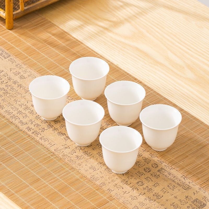 Σετ Gongfu τσαγιού από πορσελάνη-νεφρίτης – Chaoshan στιλ, πλήρες με τσαγιέρα, μπολ με καπάκι και φλιτζάνια, χωρίς δίσκο, φινίρισμα Lopo γλασούρας