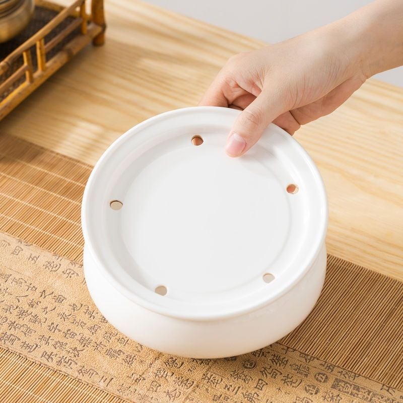 Σετ Gongfu τσαγιού από πορσελάνη-νεφρίτης – Chaoshan στιλ, πλήρες με τσαγιέρα, μπολ με καπάκι και φλιτζάνια, χωρίς δίσκο, φινίρισμα Lopo γλασούρας