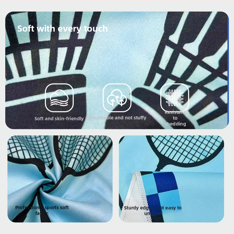 Športová utierka – mikrovlákno, rýchloschnúca, 60 g, možná tlač loga, prispôsobiteľná, ideálna pre badminton a maratón