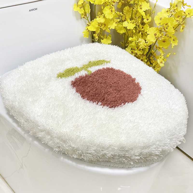 Set plišanih prostirača za kupaonicu s poklopom za WC, protuklizna podloga, prostirka za kupaonicu i prostirka za stopala, jesensko-zimski stil