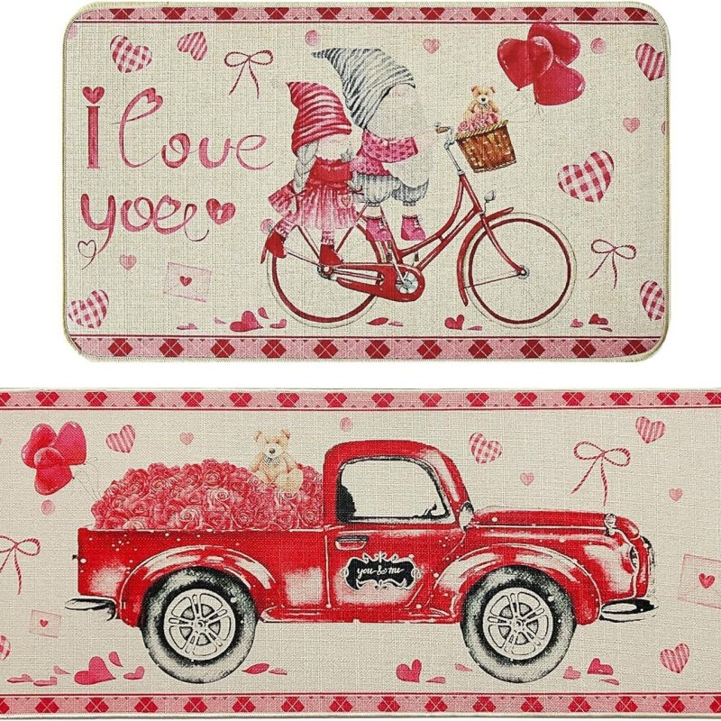 Hosszú sávos kilépő- és konyhai matrac karikatúra mintával — nyomtatott kivitel, formája: hosszú sáv, kézzel mosható, alkalmas nappalira, előszobára, fürdőszobára, étteremhez