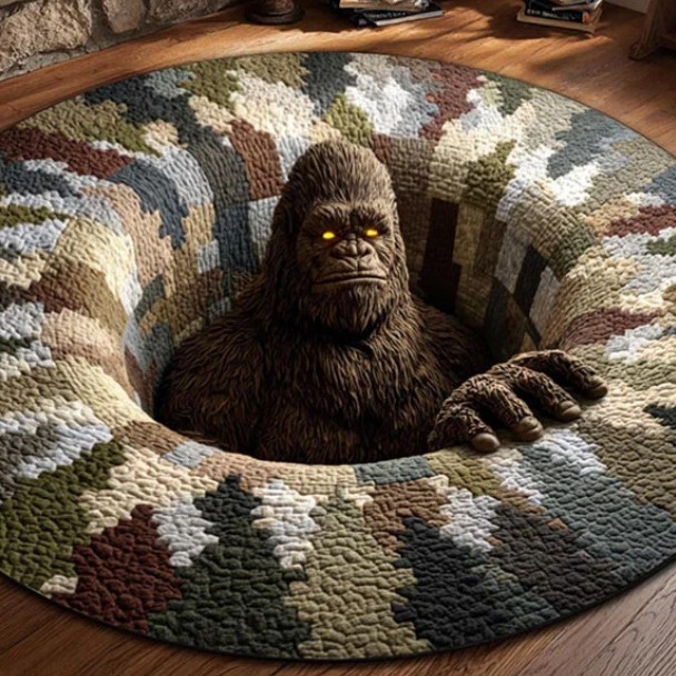 Kerek poliészter padlómatrac geometriás, rajzfilm és aranyos állat mintákkal, mosható