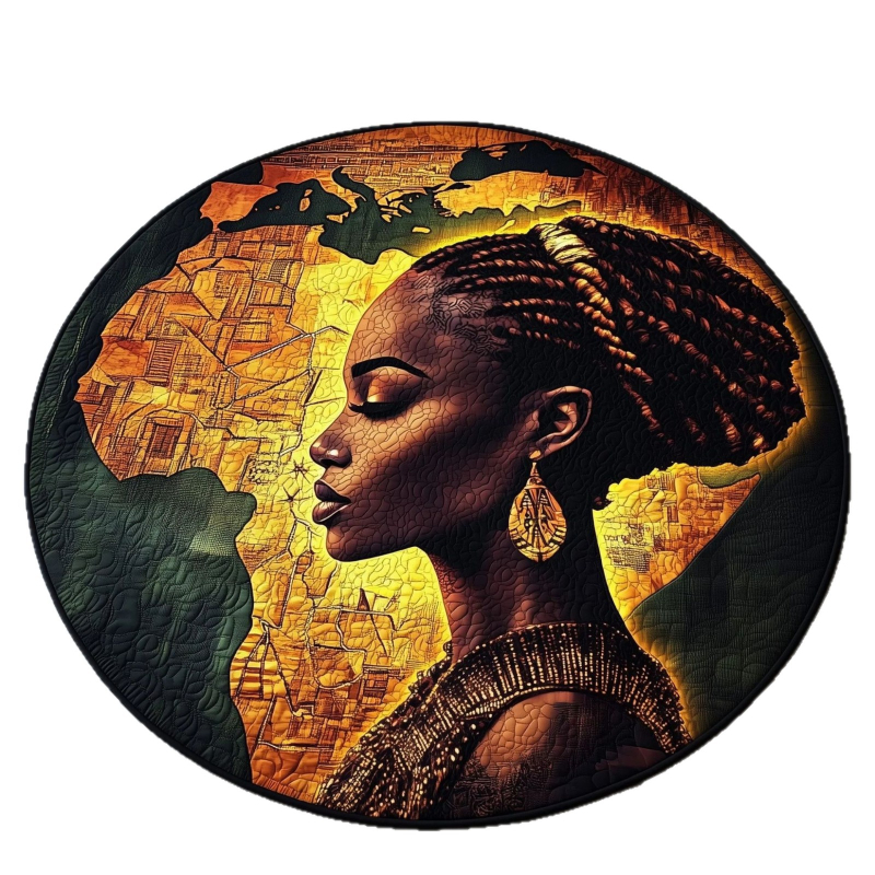 Kerek poliészter padlómatrac geometriás, rajzfilm és aranyos állat mintákkal, mosható