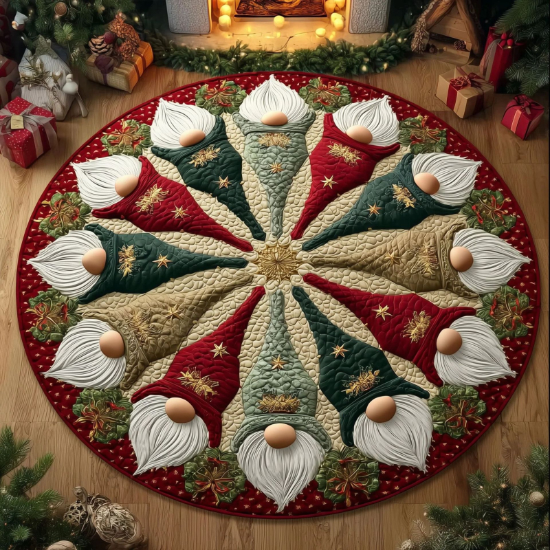 Kerek poliészter padlómatrac geometriás, rajzfilm és aranyos állat mintákkal, mosható