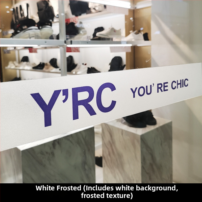 PVC plėvelė biuro stiklo durims, lipni, šiuolaikinis minimalistinis stilius, vieno tono raštas, pritaikoma