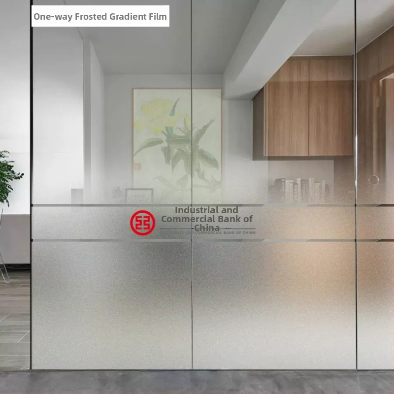 PVC plėvelė biuro stiklo durims, lipni, šiuolaikinis minimalistinis stilius, vieno tono raštas, pritaikoma