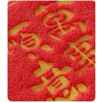 PVC релефна постелка за входна врата, квадратна, антре, машинно пране, стил Нов китайски стил