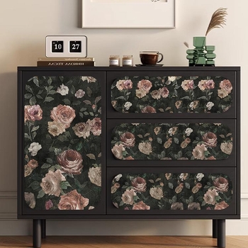 Самозалепващ тапет за шкафове – френски стил обновяване на мебели, ретро плосък стенен стикер, водоустойчив PVC, 1 лист