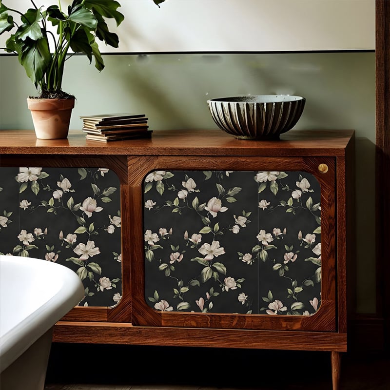 Самозалепващ тапет за шкафове – френски стил обновяване на мебели, ретро плосък стенен стикер, водоустойчив PVC, 1 лист