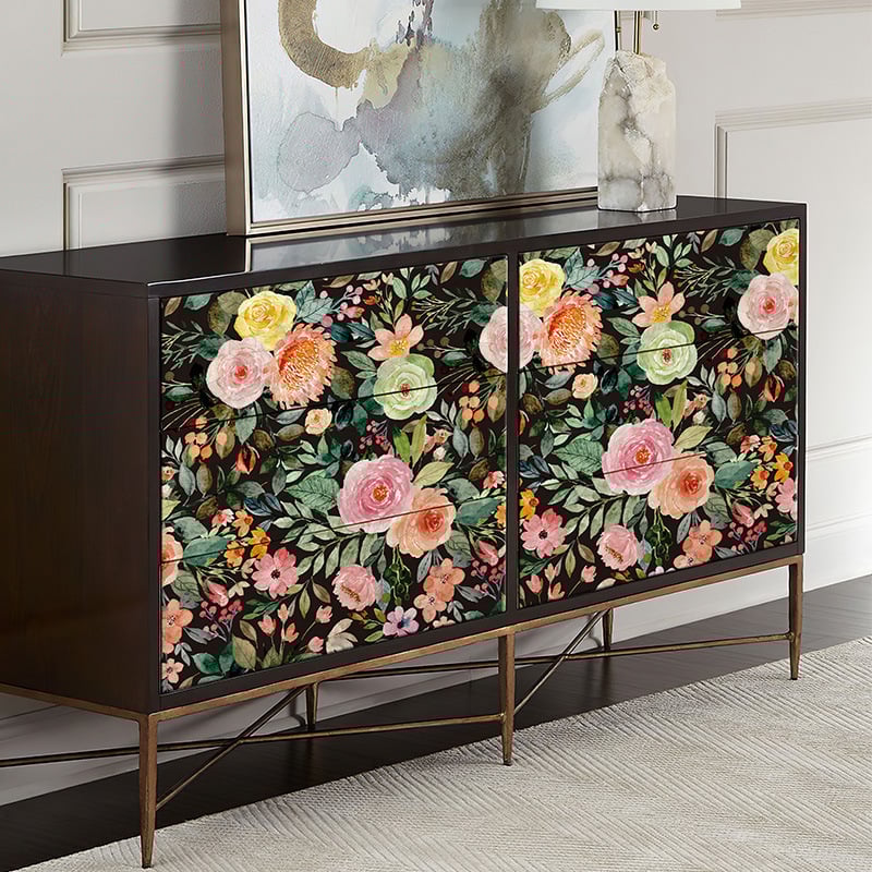 Самозалепващ тапет за шкафове – френски стил обновяване на мебели, ретро плосък стенен стикер, водоустойчив PVC, 1 лист