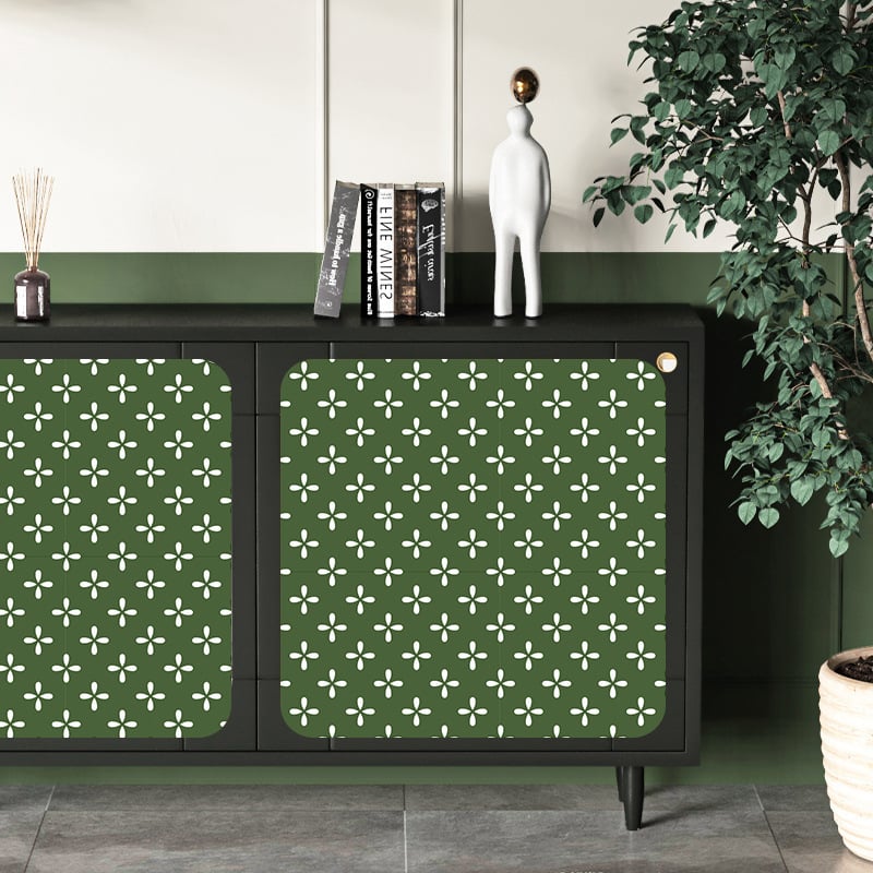 Самозалепващ тапет за шкафове – френски стил обновяване на мебели, ретро плосък стенен стикер, водоустойчив PVC, 1 лист