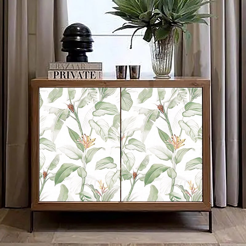 Самозалепващ тапет за шкафове – френски стил обновяване на мебели, ретро плосък стенен стикер, водоустойчив PVC, 1 лист