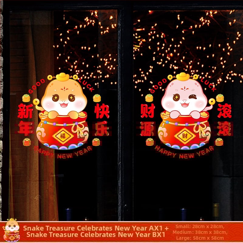 Ablaküvegre készült matrica – Ló éve motívum, kültéri vízálló falidekor, PVC, 1 db, ázsiai stílus, tükröződés