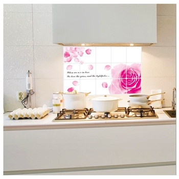 Konyhai falmatrica - PET anyag, Növénymintás, Olajálló falmatrica, Szennyeződésálló