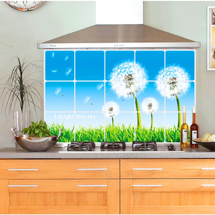 Konyhai falmatrica - PET anyag, Növénymintás, Olajálló falmatrica, Szennyeződésálló