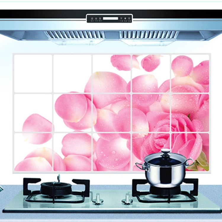 Konyhai falmatrica - PET anyag, Növénymintás, Olajálló falmatrica, Szennyeződésálló