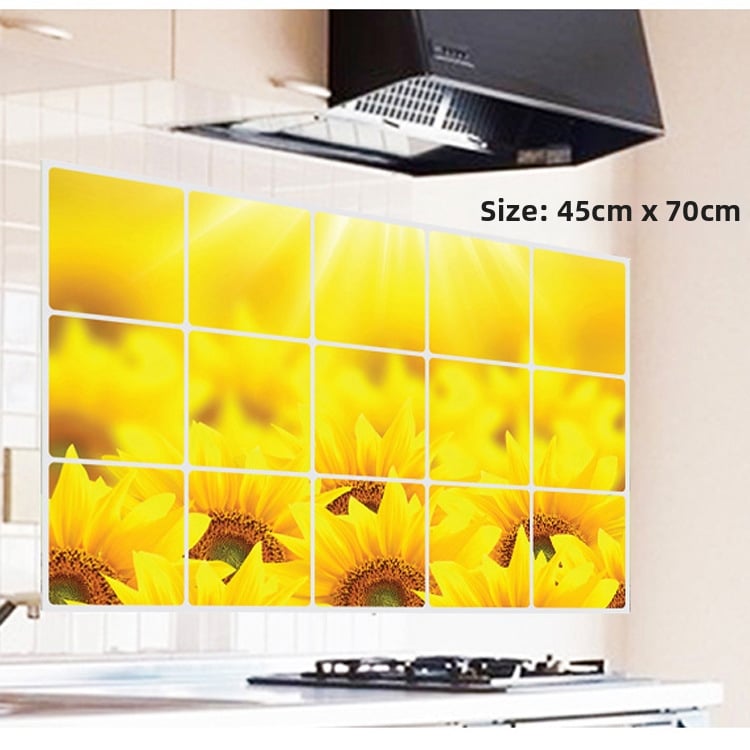 Konyhai falmatrica - PET anyag, Növénymintás, Olajálló falmatrica, Szennyeződésálló