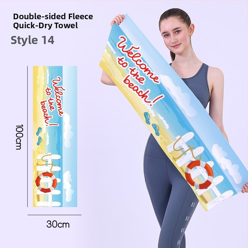 Gyorsan száradó sporttörölköző, kétoldali velúr felület, testreszabható logóval, könnyű (<50 g), nedvszívó