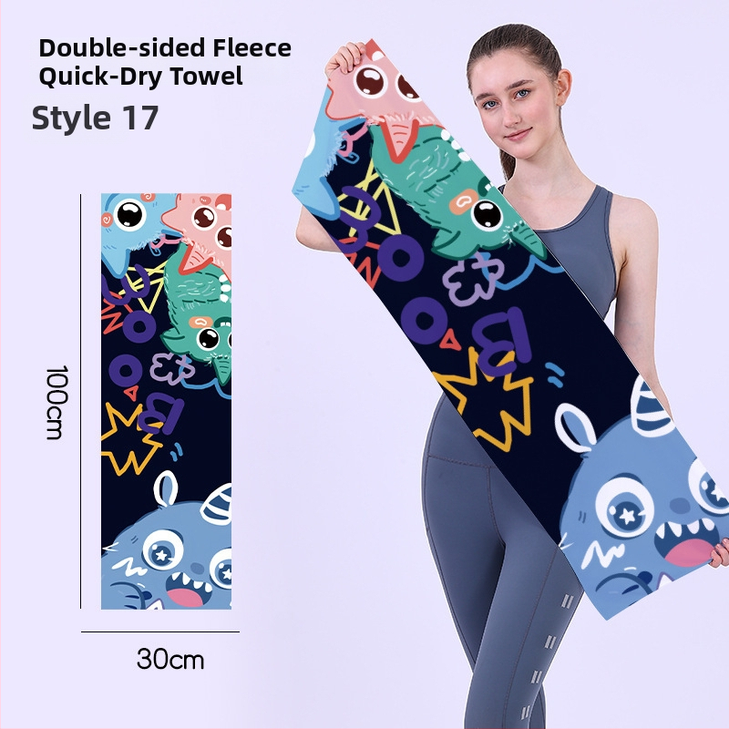 Gyorsan száradó sporttörölköző, kétoldali velúr felület, testreszabható logóval, könnyű (<50 g), nedvszívó