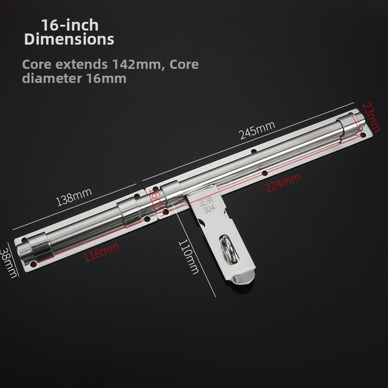 Sunkus durų sklendė; nerūdijančio plieno, šlifuotu paviršiumi; modelis 003; šiuolaikinis minimalizmas.