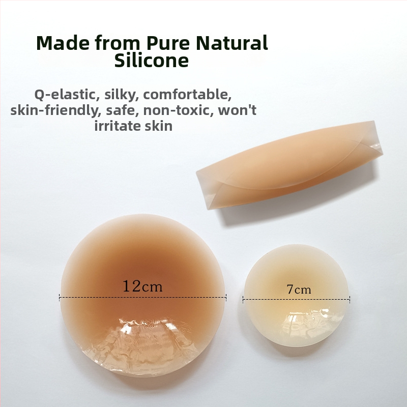 Silikónové krytky na bradavky - ultra tenké, priedušné, neviditeľné, guľatý tvar, lesklý povrch