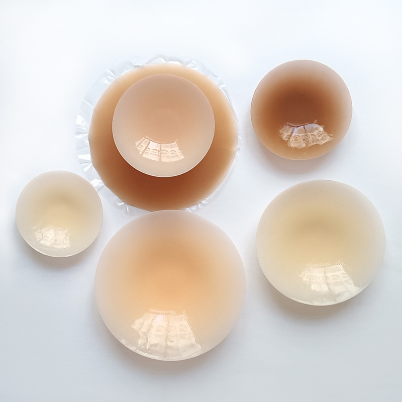 Szilikon mellbimbó takarók - ultra vékonyak, lélegzőek, láthatatlanok, kör alakú forma, fényes felület