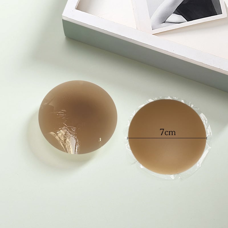Szilikon mellbimbó takarók - ultra vékonyak, lélegzőek, láthatatlanok, kör alakú forma, fényes felület