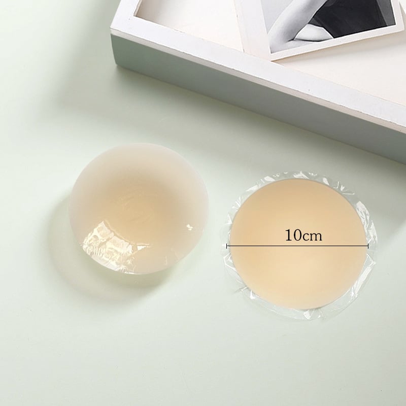 Szilikon mellbimbó takarók - ultra vékonyak, lélegzőek, láthatatlanok, kör alakú forma, fényes felület