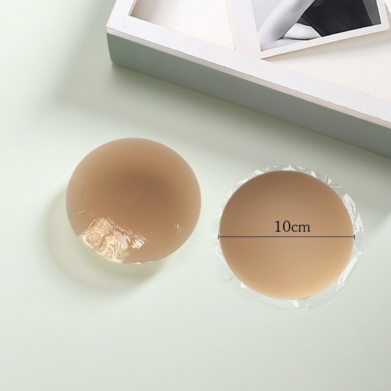 Szilikon mellbimbó takarók - ultra vékonyak, lélegzőek, láthatatlanok, kör alakú forma, fényes felület