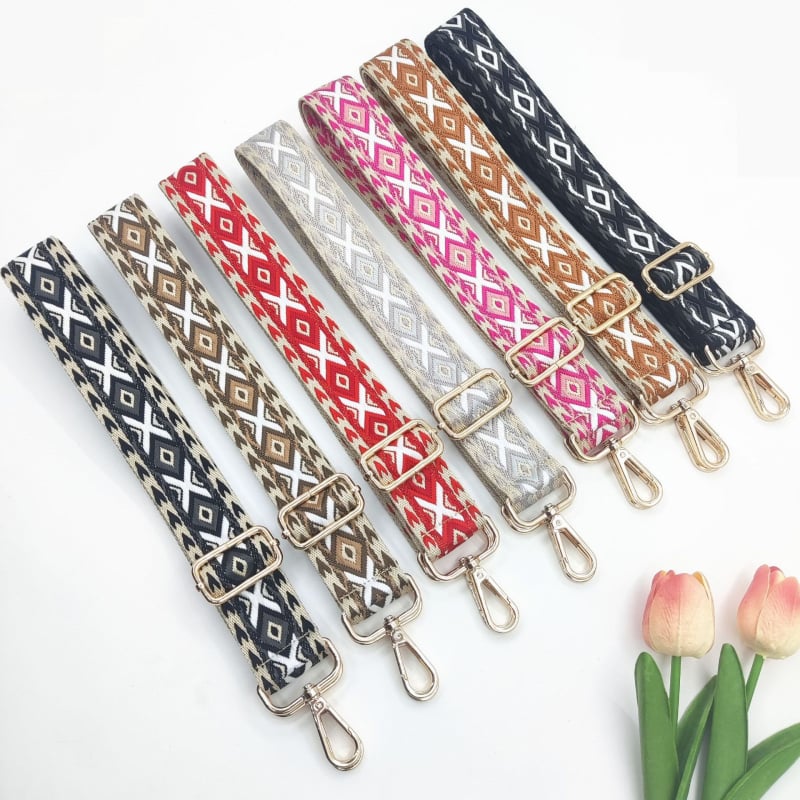 Remen za žensku torbu u etno stilu s izšivkom, široki ramenski remen za crossbody torbe, zamjena