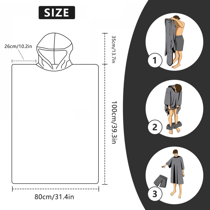Ming Platinum fürdő- és strandkendő szuperfinom rostból, 300–400 g, testre szabható feldolgozás