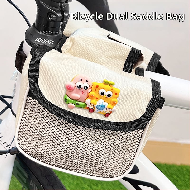 Чанта за рамката на велосипед (за горна или предна тръба) с джоб за телефон, анимационен Спондж Боб, за планински и пътни велосипеди