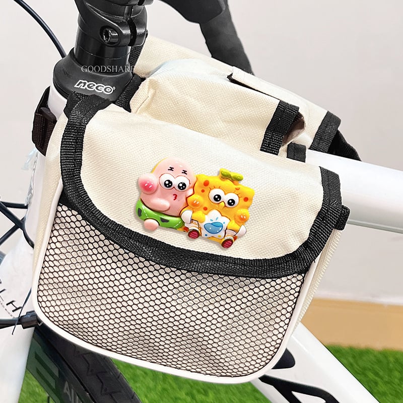 Чанта за рамката на велосипед (за горна или предна тръба) с джоб за телефон, анимационен Спондж Боб, за планински и пътни велосипеди