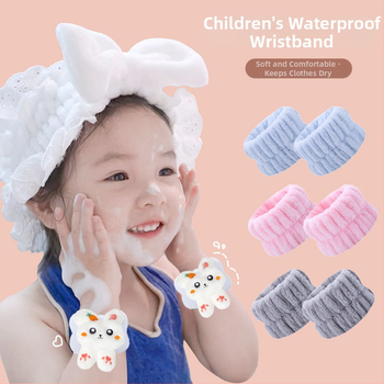 Vaikų prakaito sugėrimo riešo apyrankė veido plovimui, karikatūrų raštas, atsparus vandeniui, visiems sezonams