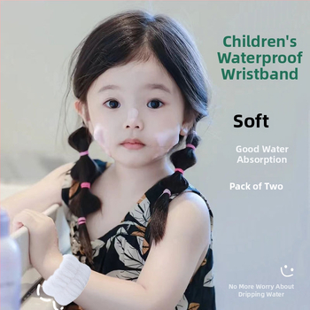 Vaikų prakaito sugėrimo riešo apyrankė veido plovimui, karikatūrų raštas, atsparus vandeniui, visiems sezonams