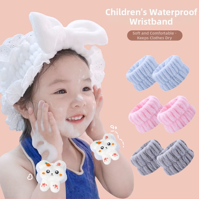 Vaikų prakaito sugėrimo riešo apyrankė veido plovimui, karikatūrų raštas, atsparus vandeniui, visiems sezonams