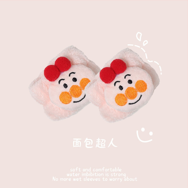 Vaikų prakaito sugėrimo riešo apyrankė veido plovimui, karikatūrų raštas, atsparus vandeniui, visiems sezonams