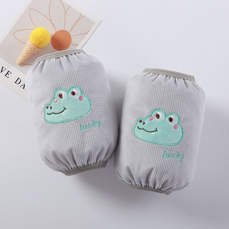 Vaikų rankų apsaugos nuo nešvarumų rudenį–žiemai, šiltos su animaciniu siuvinėjimu, vaflinio audinio