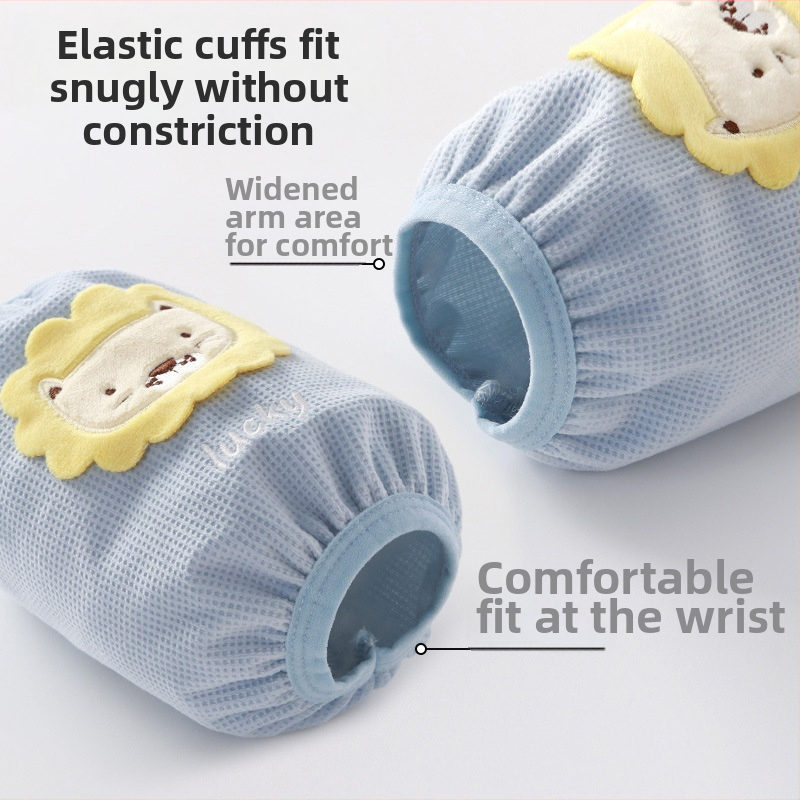 Detské návleky na ruky proti špine pre jeseň-zimu, teplé s vyšitým kresleným motívom na waflovom materiáli