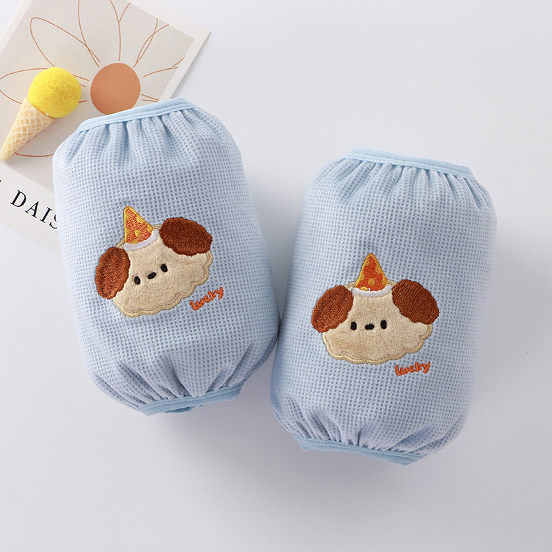 Vaikų rankų apsaugos nuo nešvarumų rudenį–žiemai, šiltos su animaciniu siuvinėjimu, vaflinio audinio